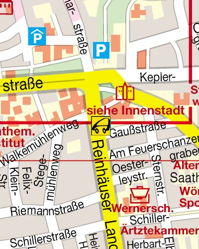 Kartenausschnitt Neues Rathaus